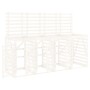 Quadruple shed for white pine wood trash bins by vidaXL, Waste container supports - Ref: Foro24-3157698, Price: 558,17 €, Dis...