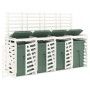 Quadruple shed for white pine wood trash bins by vidaXL, Waste container supports - Ref: Foro24-3157698, Price: 558,17 €, Dis...