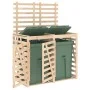 Double shed for solid pine wood trash bins by vidaXL, Waste container supports - Ref: Foro24-3157685, Price: 253,50 €, Discou...