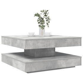 Mesa de centro giratoria 360 grados gris hormigón 70x70x34,5 cm en Mesas de centro | Comprar online en Foro24