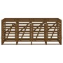 Cobertizo cuádruple para cubo de basura madera pino marrón miel de vidaXL, Soportes para contenedores de residuos - Ref: Foro...