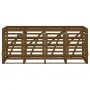 Quadruple shed for garbage bins made of brown honey pine wood. by vidaXL, Waste container supports - Ref: Foro24-3157700, Pri...