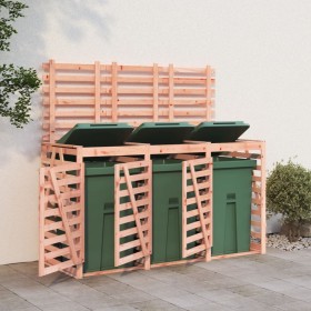 Cobertizo triple para cubos de basura madera de abeto Douglas