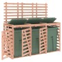 Cobertizo triple para cubos de basura madera de abeto Douglas