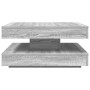 Mesa de centro giratoria 360 grados gris Sonoma 70x70x34,5 cm