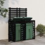 Double shed for garbage cans solid black pine wood by vidaXL, Waste container supports - Ref: Foro24-3157689, Price: 305,61 €...