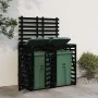 Double shed for garbage cans solid black pine wood by vidaXL, Waste container supports - Ref: Foro24-3157689, Price: 302,10 €...