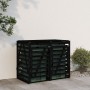 Double shed for garbage cans solid black pine wood by vidaXL, Waste container supports - Ref: Foro24-3157689, Price: 305,61 €...