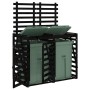 Double shed for garbage cans solid black pine wood by vidaXL, Waste container supports - Ref: Foro24-3157689, Price: 305,61 €...
