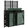 Double shed for garbage cans solid black pine wood by vidaXL, Waste container supports - Ref: Foro24-3157689, Price: 302,10 €...