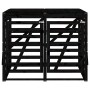 Double shed for garbage cans solid black pine wood by vidaXL, Waste container supports - Ref: Foro24-3157689, Price: 305,61 €...