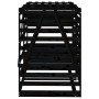Double shed for garbage cans solid black pine wood by vidaXL, Waste container supports - Ref: Foro24-3157689, Price: 305,61 €...
