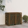 Double Garbage Bin Shed Honey Brown Pine Wood by vidaXL, Waste container supports - Ref: Foro24-3157688, Price: 305,85 €, Dis...