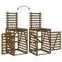 Double Garbage Bin Shed Honey Brown Pine Wood by vidaXL, Waste container supports - Ref: Foro24-3157688, Price: 301,96 €, Dis...