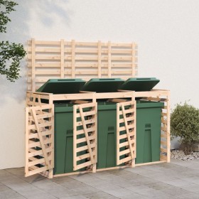 Triple shed for solid pine wood garbage bins by vidaXL, Waste container supports - Ref: Foro24-3157691, Price: 362,27 €, Disc...