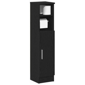Mueble de baño con portarrollos negro 20,5x22x90 cm en Muebles de baño | Comprar online en Foro24
