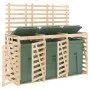 Triple shed for solid pine wood garbage bins by vidaXL, Waste container supports - Ref: Foro24-3157691, Price: 357,56 €, Disc...