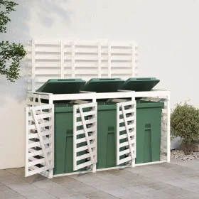 Triple shed for garbage cans solid white pine wood by vidaXL, Waste container supports - Ref: Foro24-3157692, Price: 427,48 €...