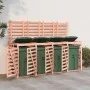 Quadruple shed for Douglas fir wood trash can by vidaXL, Waste container supports - Ref: Foro24-3157702, Price: 484,36 €, Dis...