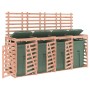 Quadruple shed for Douglas fir wood trash can by vidaXL, Waste container supports - Ref: Foro24-3157702, Price: 490,55 €, Dis...