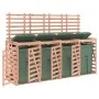 Quadruple shed for Douglas fir wood trash can by vidaXL, Waste container supports - Ref: Foro24-3157702, Price: 484,36 €, Dis...