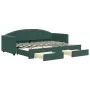 Sofá cama nido con cajones terciopelo verde oscuro 80x200 cm de vidaXL, Camas y somieres - Ref: Foro24-3197344, Precio: 282,2...