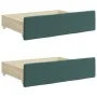 Sofá cama nido con cajones terciopelo verde oscuro 80x200 cm de vidaXL, Camas y somieres - Ref: Foro24-3197344, Precio: 282,2...