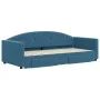 Trundle sofa bed with drawers blue velvet 90x200 cm by vidaXL, Beds and slatted bases - Ref: Foro24-3197348, Price: 291,11 €,...