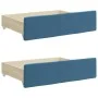 Trundle sofa bed with drawers blue velvet 90x200 cm by vidaXL, Beds and slatted bases - Ref: Foro24-3197348, Price: 291,11 €,...