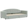 Trundle sofa bed with drawers light gray velvet 80x200 cm by vidaXL, Beds and slatted bases - Ref: Foro24-3197342, Price: 288...