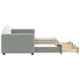 Sofá cama nido con cajones terciopelo gris claro 80x200 cm de vidaXL, Camas y somieres - Ref: Foro24-3197342, Precio: 290,61 €