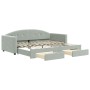 Sofá cama nido con cajones terciopelo gris claro 90x200 cm de vidaXL, Camas y somieres - Ref: Foro24-3197349, Precio: 279,22 ...