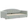 Sofá cama nido con cajones terciopelo gris claro 90x200 cm de vidaXL, Camas y somieres - Ref: Foro24-3197349, Precio: 279,22 ...