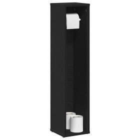 Mueble de baño con portarrollos negro 20,5x20x90 cm en Muebles de baño | Comprar online en Foro24