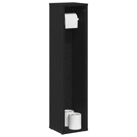 Mueble de baño con portarrollos negro 20,5x20x90 cm en Muebles de baño | Comprar online en Foro24