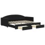 Sofá cama nido con cajones terciopelo negro 90x200 cm de vidaXL, Camas y somieres - Ref: Foro24-3197353, Precio: 281,02 €, De...