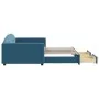 Trundle sofa bed with drawers blue velvet 100x200 cm by vidaXL, Beds and slatted bases - Ref: Foro24-3197355, Price: 295,93 €...