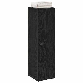 Mueble de baño con portarrollos negro 20,5x22x72 cm en Muebles de baño | Comprar online en Foro24