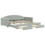 Trundle sofa bed with drawers light gray velvet 100x200 cm by vidaXL, Beds and slatted bases - Ref: Foro24-3197356, Price: 30...