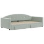Sofá cama nido con cajones terciopelo gris claro 100x200 cm de vidaXL, Camas y somieres - Ref: Foro24-3197356, Precio: 304,59...