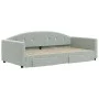 Trundle sofa bed with drawers light gray velvet 100x200 cm by vidaXL, Beds and slatted bases - Ref: Foro24-3197356, Price: 30...