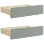 Trundle sofa bed with drawers light gray velvet 100x200 cm by vidaXL, Beds and slatted bases - Ref: Foro24-3197356, Price: 30...