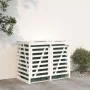 Double shed for garbage cans solid white pine wood by vidaXL, Waste container supports - Ref: Foro24-3157686, Price: 303,20 €...