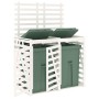 Double shed for garbage cans solid white pine wood by vidaXL, Waste container supports - Ref: Foro24-3157686, Price: 306,37 €...