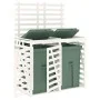Double shed for garbage cans solid white pine wood by vidaXL, Waste container supports - Ref: Foro24-3157686, Price: 303,20 €...