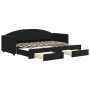Sofá cama nido con cajones terciopelo negro 80x200 cm de vidaXL, Camas y somieres - Ref: Foro24-3197346, Precio: 284,25 €, De...