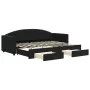 Trundle sofa bed with drawers black velvet 80x200 cm by vidaXL, Beds and slatted bases - Ref: Foro24-3197346, Price: 280,15 €...