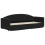 Sofá cama nido con cajones terciopelo negro 80x200 cm de vidaXL, Camas y somieres - Ref: Foro24-3197346, Precio: 280,15 €, De...