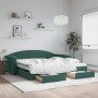 Sofá cama nido con cajones terciopelo verde oscuro 100x200 cm de vidaXL, Camas y somieres - Ref: Foro24-3197358, Precio: 299,...