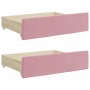 Sofá cama nido con cajones terciopelo rosa 100x200 cm de vidaXL, Camas y somieres - Ref: Foro24-3197359, Precio: 308,86 €, De...
